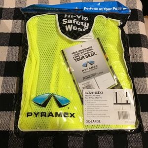 NWT Pyramex Class 2 Economy Vest with Clear Pocket Lime 3X-Large